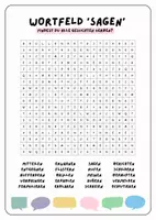 Vorschau - Arbeitsblätter - Wortfeld 'sagen' - Suchsel (4 Versionen) + QUiZ - Seite 1