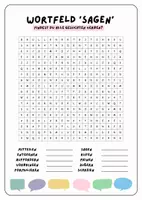 Vorschau - Arbeitsblätter - Wortfeld 'sagen' - Suchsel (4 Versionen) + QUiZ - Seite 3