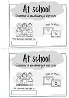 Vorschau - Arbeitsblätter - School / Plural / This & That / Artikel / to have - Wochenheft - Seite 1