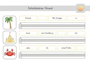 Vorschau - Arbeitsblätter - Erste Sätze schreiben - Schüttelsätze Sommer - Seite 2