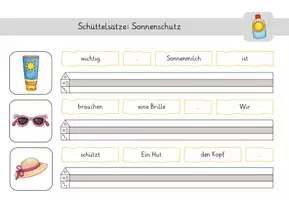 Vorschau - Arbeitsblätter - Erste Sätze schreiben - Schüttelsätze Sommer - Seite 3