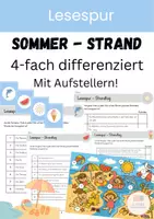 Vorschau - Arbeitsblätter - Lesespur Sommer - vierfach differenziert - Deckblatt