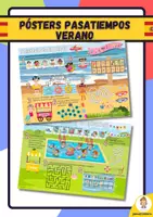 Vista previa - Unidades / Secuencias / Situaciones de Aprendizaje - Pósters Pasatiempos Verano - Portada