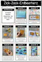 Vorschau - Mal- und Bastelvorlagen - Kunstprojekt / Bastelvorlage "Zick-Zack-Fische im Meer" Sommerliche Bastelei - Seite 1