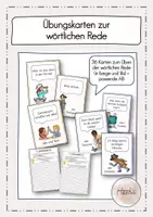 Vorschau - Arbeitsblätter - Übungskarten zur wörtlichen Rede - Deckblatt