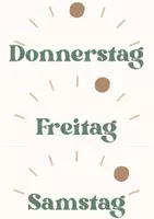 Vorschau - Arbeitsblätter - Klassenkalender / Tafelkalender boho beige - Seite 2