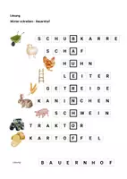 Vorschau - Arbeitsblätter - Wörter schreiben - Bauernhof - Seite 3