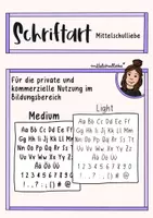 Vorschau - selbst erstellte Schriftarten - Schriftart „Mittelschulliebe“ - Deckblatt