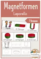 Vorschau - Mal- und Bastelvorlagen - Leporello Magnetformen - Magnetismus - Deckblatt