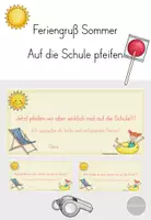 Vorschau - Poster - Feriengruß Sommer- Auf die Schule pfeifen - Deckblatt