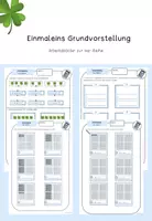 Vorschau - Unterrichtsreihen - Einmaleins Grundvorstellung - Arbeitsblätter zur 4er-Reihe - Deckblatt