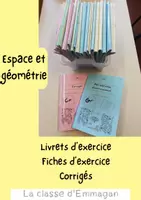 Aperçu - Feuilles d'exercices - Espace et géométrie CM1 : Exercices - Fiches - Corrigés - Page de couverture