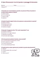 anteprima - Quiz - Quiz: Riconoscere i turni di parola e i passaggi di intervento - Pagina 1