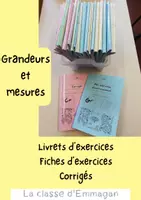 Aperçu - Feuilles d'exercices - Grandeurs et mesures CM1 : Exercices - Fiches - Corrigés - Page de couverture