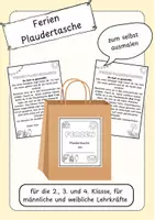 Vorschau - Anderer Materialtyp - Ferien Plaudertasche (Abschiedsgeschenk) - Deckblatt