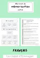 Aperçu - Apprentissages en autonomie - Livret de mémorisation active - français CM1 (programmes 2025) - Page de couverture