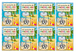 Vorschau - Bildkarten - Feriengruß - "Ich wünsche dir prickelnde Sommerferien" - Seite 1