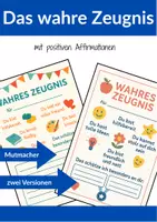 Vorschau - Anderer Materialtyp - Wertschätzendes Zeugnis ohne Noten - Deckblatt