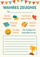 Vorschau - Anderer Materialtyp - Wertschätzendes Zeugnis ohne Noten - Seite 1
