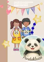 Vorschau - Mal- und Bastelvorlagen - Pandaklasse Anhänger Namensschild - Deckblatt