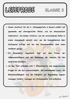 Vorschau - Arbeitsblätter - Leseprobe Klasse 3: Wie Ameisen denken und handeln, Probevorbereitung - Deckblatt