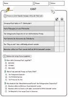 Vorschau - Arbeitsblätter - Kant Arbeitsblätter mit Fragen + Lösungen Religion Leseverstehen und Wortschatz - Seite 2