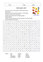 Vorschau - Arbeitsblätter - Suchsel / word search: fruit I Wortschatz - Seite 1