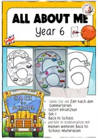 Vorschau - Arbeitsblätter - All about me Year 6 Englisch Klasse 6 Back to School Steckbrief - Deckblatt