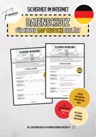 Vorschau - Arbeitsblätter - 🌐🔐 Arbeitsblatt: Datenschutz & Sicherheit im Internet (deutsch) 🇩🇪 - Deckblatt