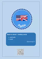 Vorschau - Präsentationen/Tafelbilder - Back to school - holiday word web - Deckblatt
