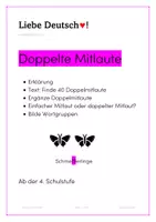 Vorschau - Stundenentwürfe - Doppelte Mitlaute - effektives Training - Deckblatt