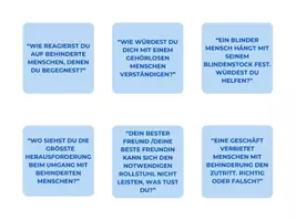Vorschau - Aufgabenkarten - Gesprächskarten zum Thema Behinderung - Seite 2