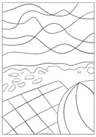 Vorschau - Mal- und Bastelvorlagen - Sommerliche Mosaik Ausmalbilder + Farbtemperaturen - Seite 3