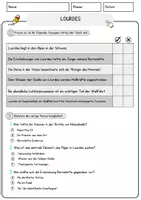 Vorschau - Arbeitsblätter - Lourdes Arbeitsblätter mit Fragen + Lösungen Religion Leseverstehen und Wortschatz - Seite 2