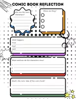 Vorschau - Klassenarbeiten - Comic Book Reflection Worksheet for ESL Learners - Deckblatt