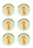 Vorschau - Bildkarten - Willkommensgruss Giraffe Giraffenklasse Buttons - Seite 1