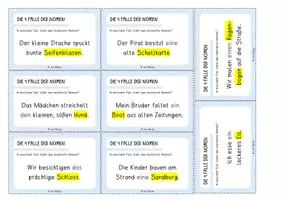 Vorschau - Aufgabenkarten - Die 4 Fälle der Nomen I Übungskarten - Seite 3