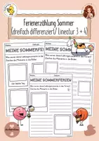 Vorschau - Arbeitsblätter - Malen und Schreiben Sommerferien - Deckblatt
