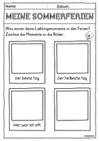 Vorschau - Arbeitsblätter - Malen und Schreiben Sommerferien - Seite 3