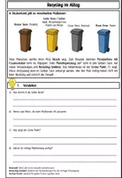Vorschau - Unterrichtsreihen - Recycling im Alltag/ Mülltrennung (Unterrichtsstunde 4) für leistungsschwache Schüler*innen - Seite 1