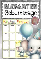 Vorschau - Poster - Elefantenklasse Geburtstagskalender - Deckblatt