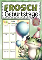 Vorschau - Poster - Froschklasse Geburtstagskalender - Deckblatt
