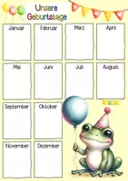 Vorschau - Poster - Froschklasse Geburtstagskalender - Seite 2