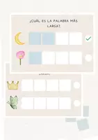 Vista previa - Tarjetas / Manipulativos - ¿CUÁL ES LA PALABRA MÁS LARGA? CONCIENCIA SILÁBICA - Portada