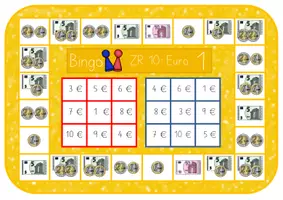 Vorschau - Spiele - Materialpaket: BINGO Brettspiel EURO & CENT | Rechnen mit Geld - Seite 3
