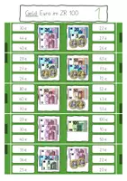 Vorschau - Stationenlernen - Klammerkarten EURO & CENT ZR 100 - Seite 2