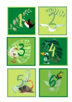 Voorbeeld - Dagen - maanden - jaar kalender thema geluksvogels - Voorblad