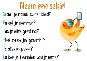 Voorbeeld - Selfie thema geluksvogels - Voorblad