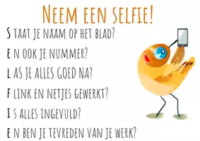 Voorbeeld - Selfie thema geluksvogels - Pagina 1