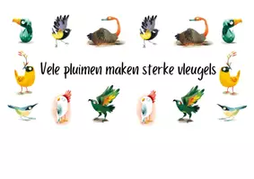 Voorbeeld - Banner deur thema geluksvogels - Voorblad